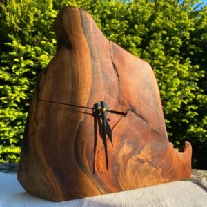Rustic walnut clock