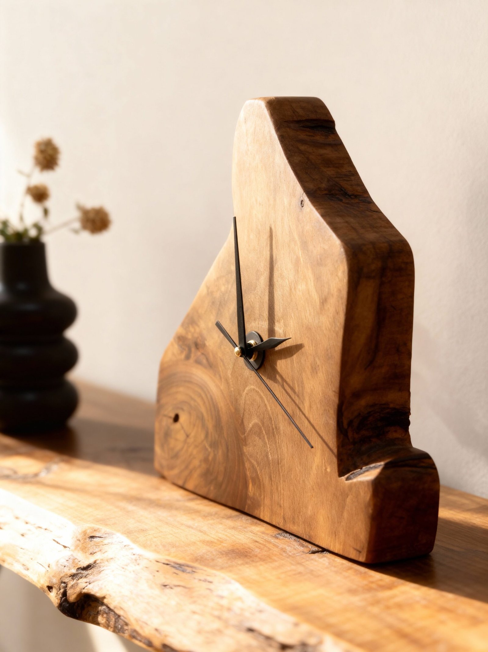 Tömör Rusztikus Diófa Óra- 30 cm - Image 2