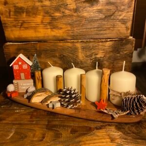 Téli mese adventi tál