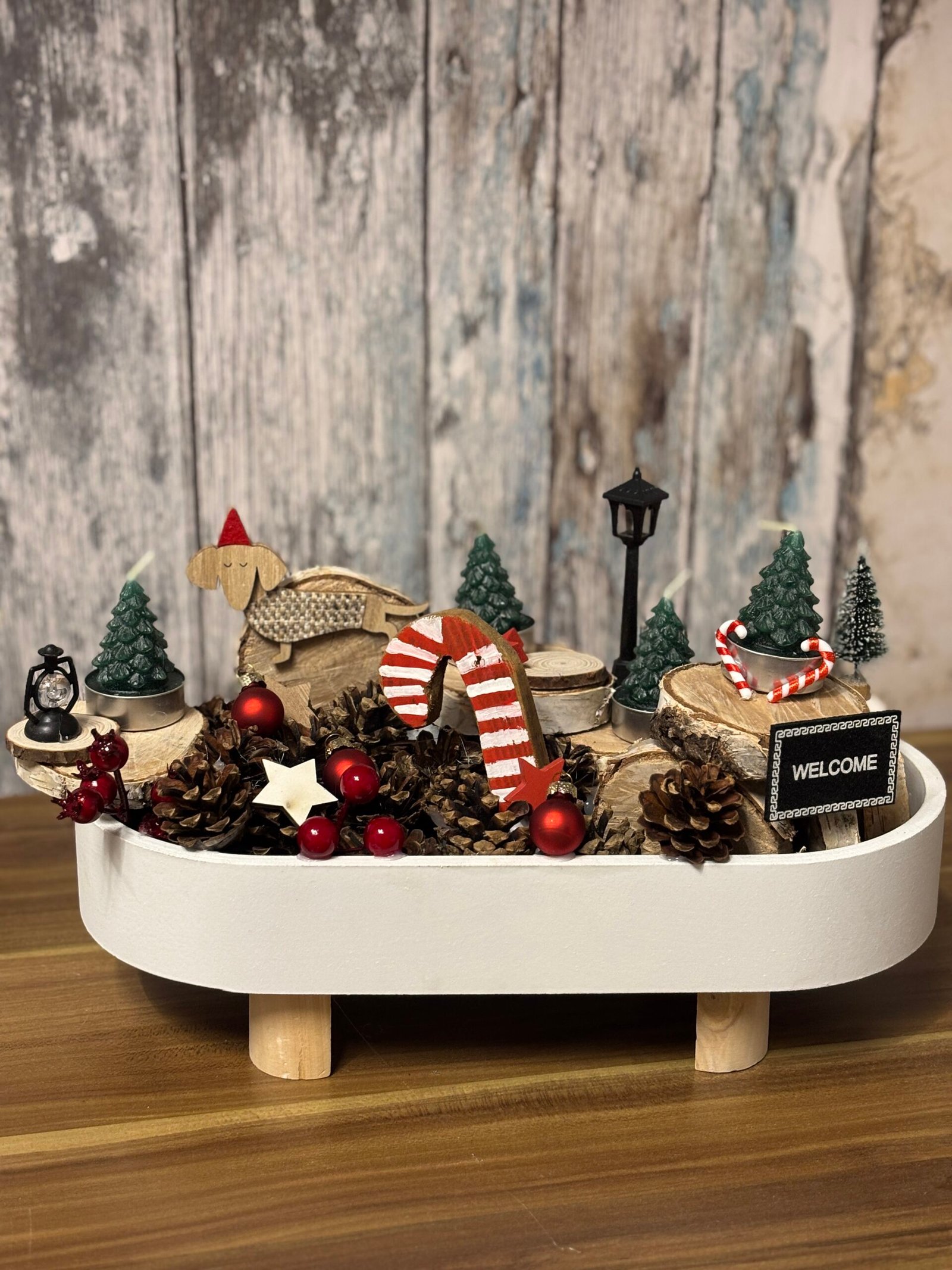 Tacskós adventi fa tál- 30 cm