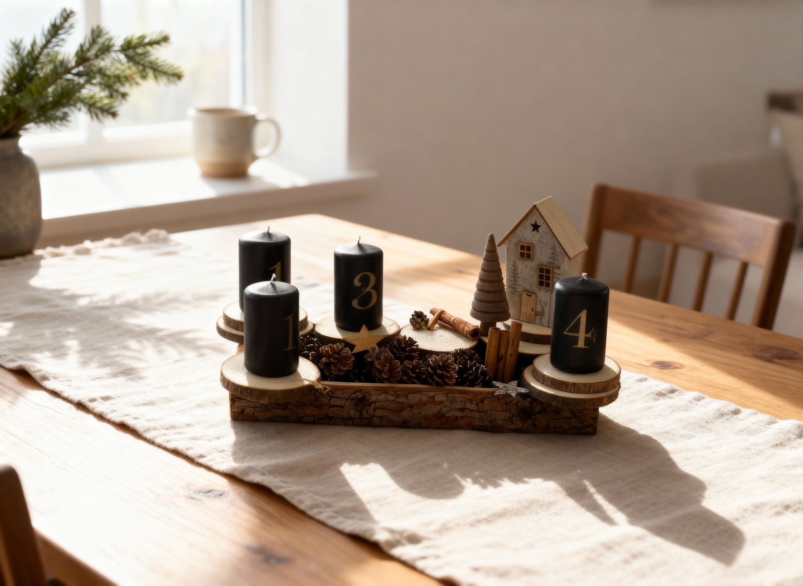 Adventi fatál – természetes, minimalista ünnepi dekoráció - Image 2